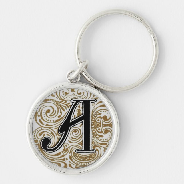 Monogram ‘A’ in Gold - Keychain (Front)