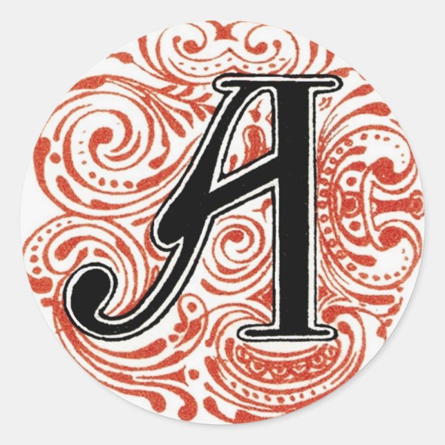 Monogram ‘A’ in Red - Sticker (Front)