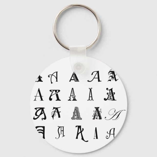 Monogram "A" Keychain (Front)