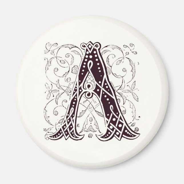 Monogram A Magnet (Front)