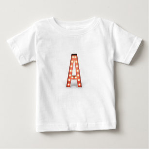 Monogram A Marquee Lights Baby T-Shirt