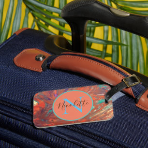 Monogram Abstract Painting    Luggage Tag