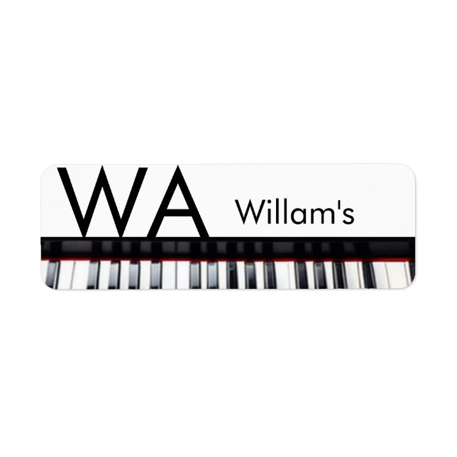 Monogram add initial letter name text piano music  (Front)