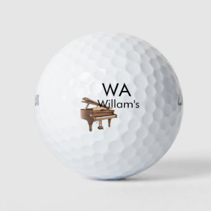 Monogram add initial letter name text piano music golf balls