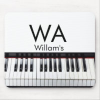 Monogram add initial letter name text piano music 