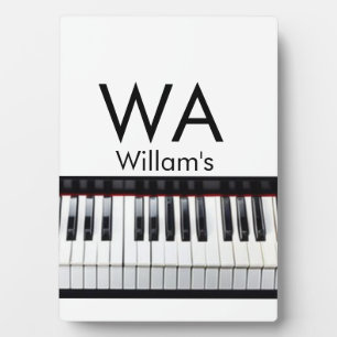 Monogram add initial letter name text piano music plaque