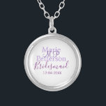 Monogram add name letter bridesmaid wedding maids  silver plated necklace<br><div class="desc">beautiful design</div>