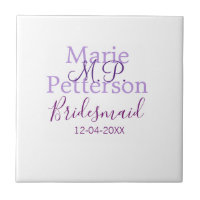 Monogram add name letter bridesmaid wedding maids 