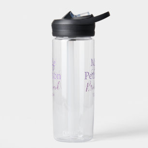 Monogram add name letter bridesmaid wedding maids  water bottle