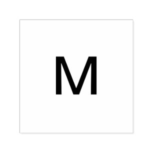 Monogram add name letter initial letter simple self-inking stamp