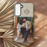 Monogram Add Your Own Photo Colour Block Samsung Galaxy Case<br><div class="desc">Keep your memories where you can see them with this colour block design and the ability to add your own photo and monogram initials that are easily customized with your personal details.</div>