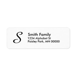 Monogram Address Label