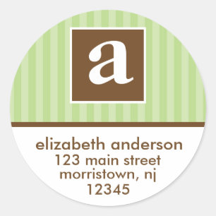 Monogram Address Labels
