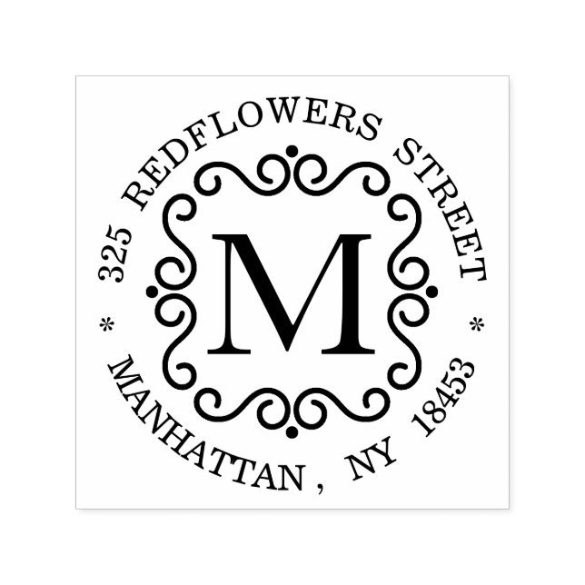 Monogram Address Stamp (Design)