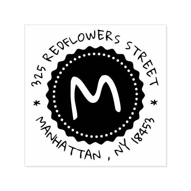 Monogram address Stamp (Design)