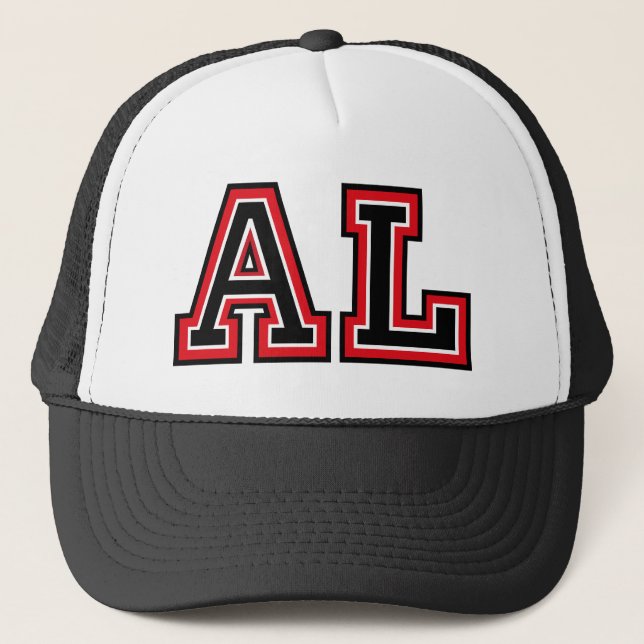 Monogram 'AL' initials Trucker Hat (Front)