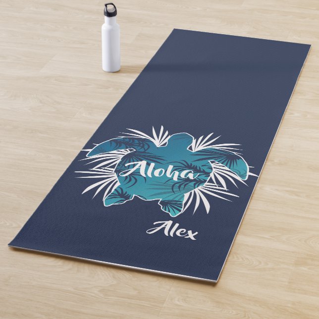 Monogram Aloha Tropical Turtle Yoga Mat (In Situ)