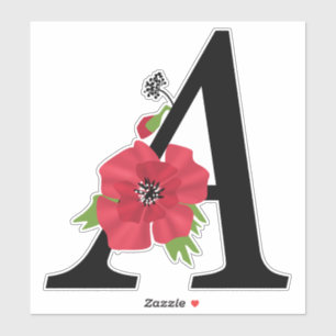 monogram, alphabet, letter A, floral monogram, flo