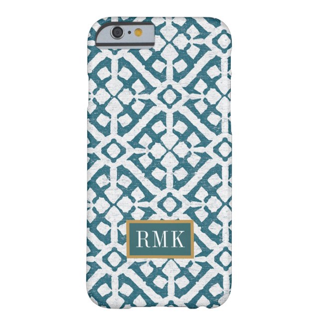 Monogram | Amadora Blue Pattern Case-Mate iPhone Case (Back)