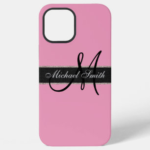 Monogram Amaranth pink Background iPhone 12 Pro Max Case