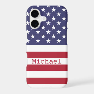 Monogram American USA Flag 4th of July Personalize