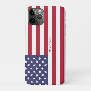 Monogram American USA Flag 4th of July Personalize Case-Mate iPhone Case