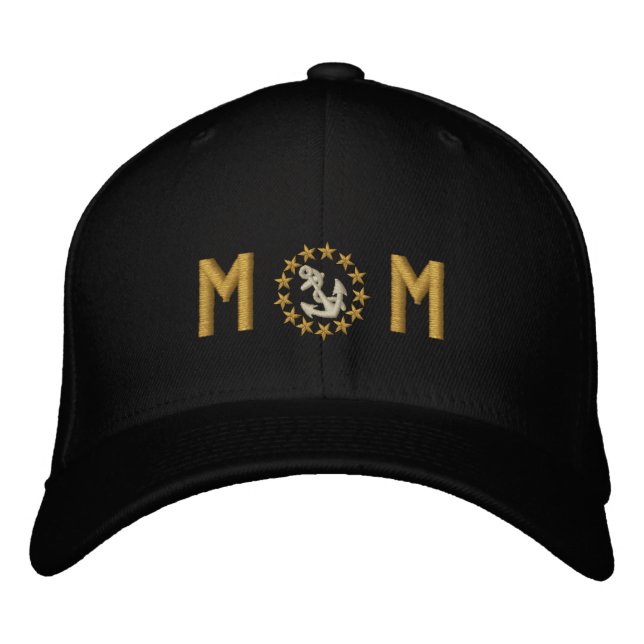 Monogram ANCHOR Stars Personalized Embroidered Cap (Front)