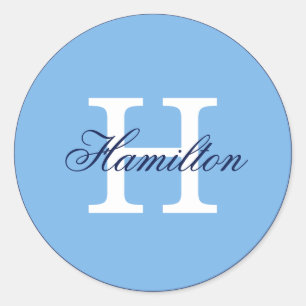 Monogram and Last Name Sticker