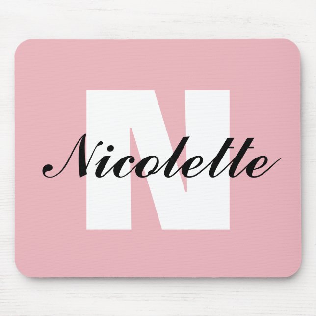 Monogram and Name Mouse Pad (Front)