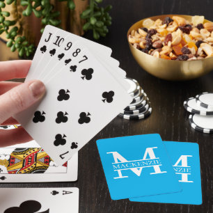  Monogram and Name Personalized Custom Playing Cards
