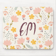 Monogram and Quote Boho Flowers