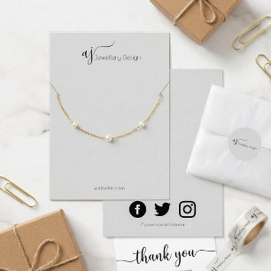 Monogram and social media necklace or bracelet
