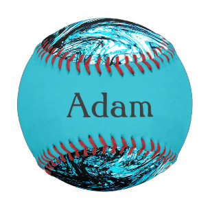 Monogram Aqua Abstract Baseball