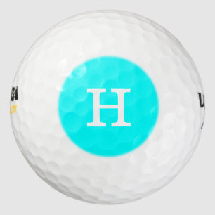 Monogram Aqua Formal Monochrome Golf Balls
