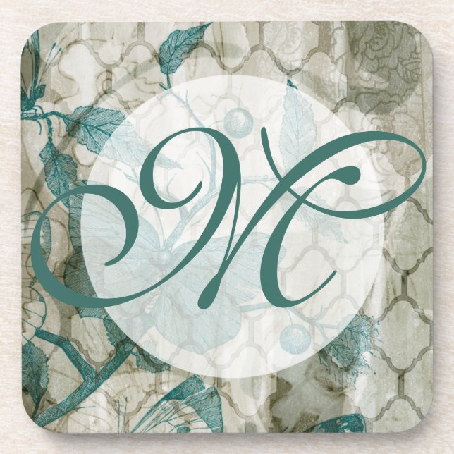 Monogram | Arabesque Butterflies V Coaster (Front)