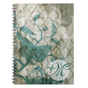 Monogram Arabesque Butterflies V Notebook