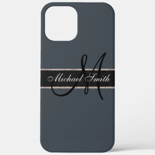 Monogram Arsenic Colour Background iPhone 12 Pro Max Case