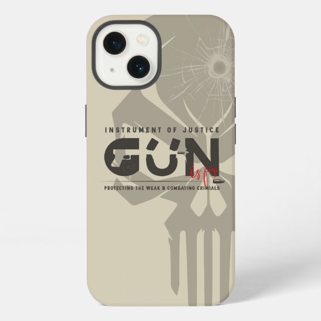 Monogram Art of Gun | iPhone Case (Back)