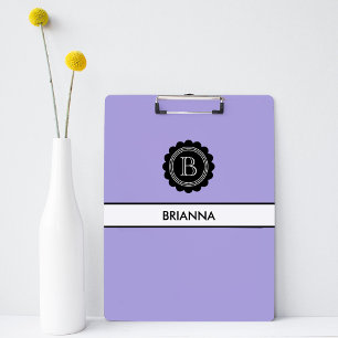 Monogram Aura Indigo and Black  Clipboard