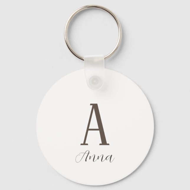 Monogram Autumn vibe Keychain (Front)