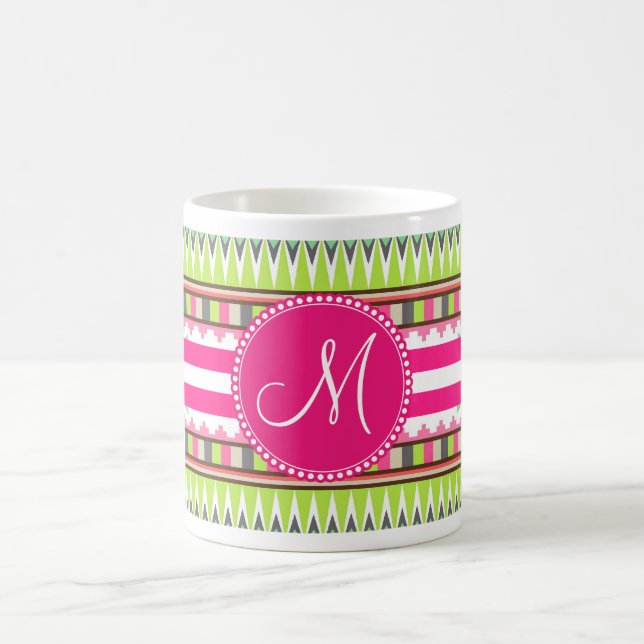 Monogram Aztec Andes Trial Mountains Diamonds Coffee Mug (Center)