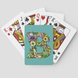 Monogram B Bountiful T-Shirt Playing Cards