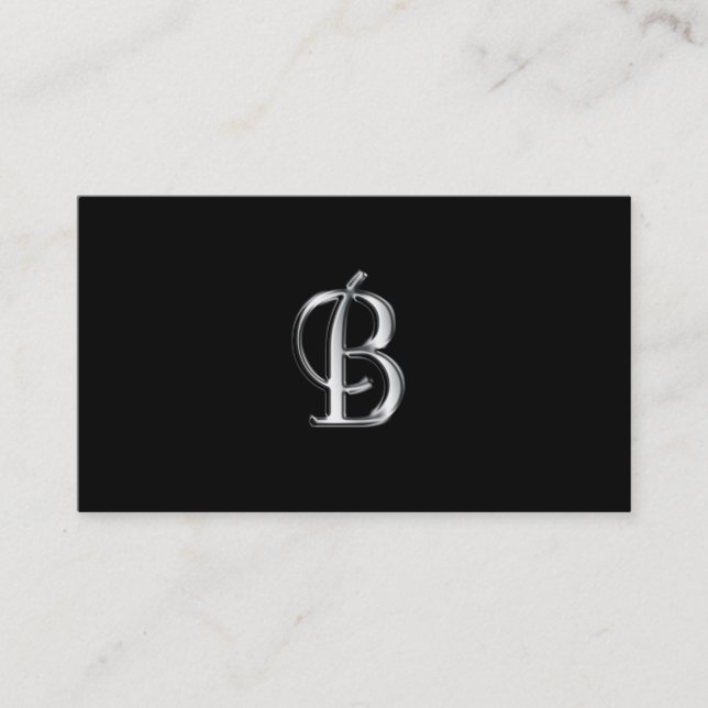 Monogram B business cards (Front)