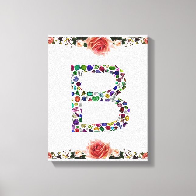 Monogram B Canvas Print (Front)