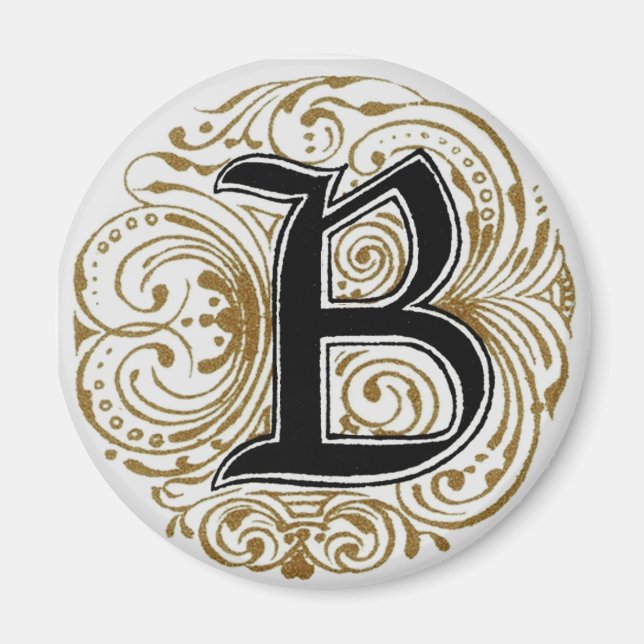 Monogram ‘B’ in Gold - Magnet (Front)
