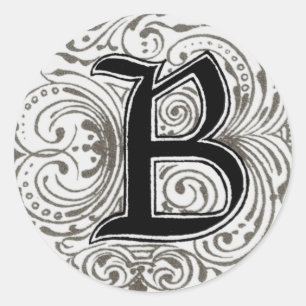 Monogram ‘B’ in Grey - Sticker
