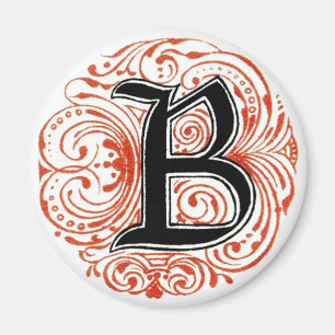 Monogram ‘B’ in Red - Magnet