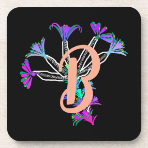 Monogram B Initial  Coaster