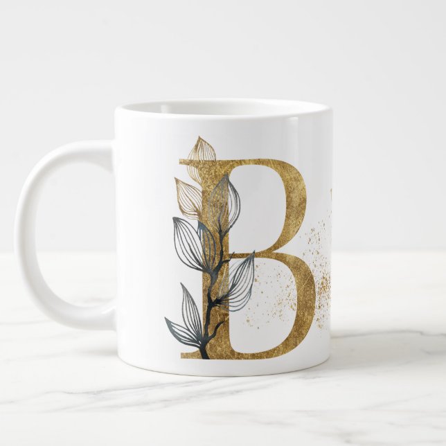 Monogram "B" Jumbo Mug Soup Ice Cream (Left)