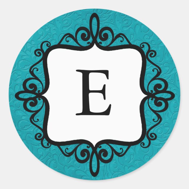 Monogram Baby Announcement Envelope Seal (Front)